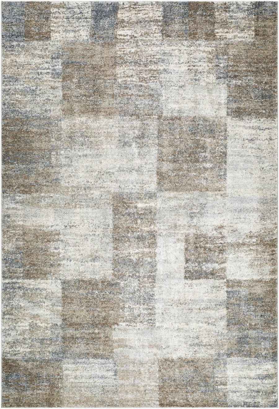 Modern Abstract Design Gray And Tan Rug - The Rug Decor