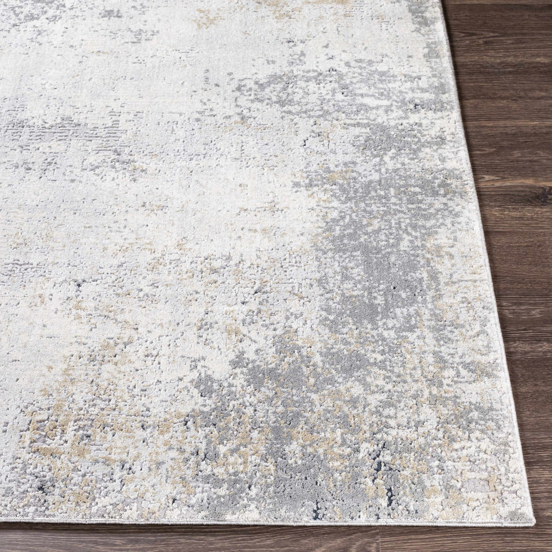 Steel Gray Abstract Rug Modern Abstract Design Gray Machine Woven Rug – The Rug Decor