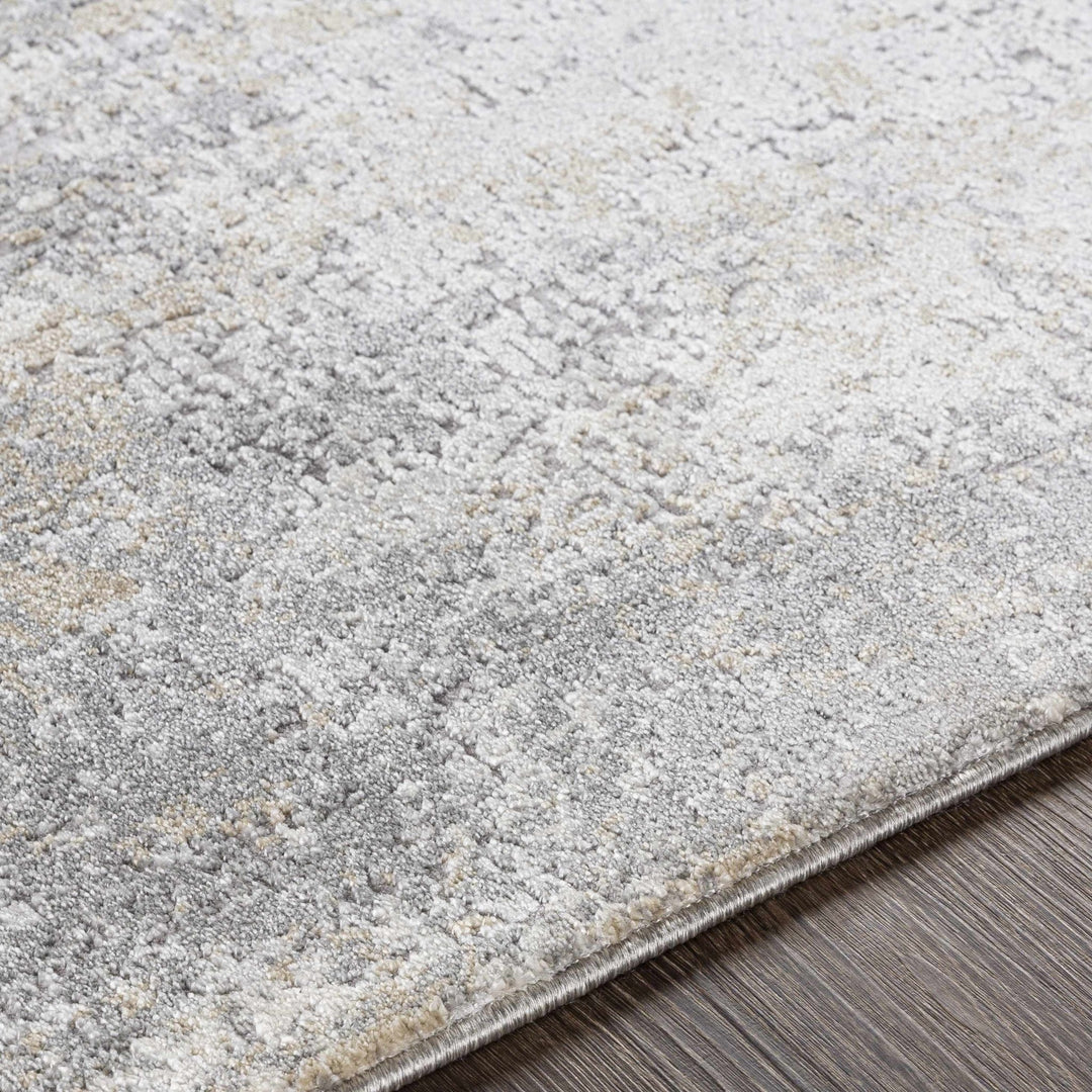 Steel Gray Abstract Rug Modern Abstract Design Gray Machine Woven Rug – The Rug Decor