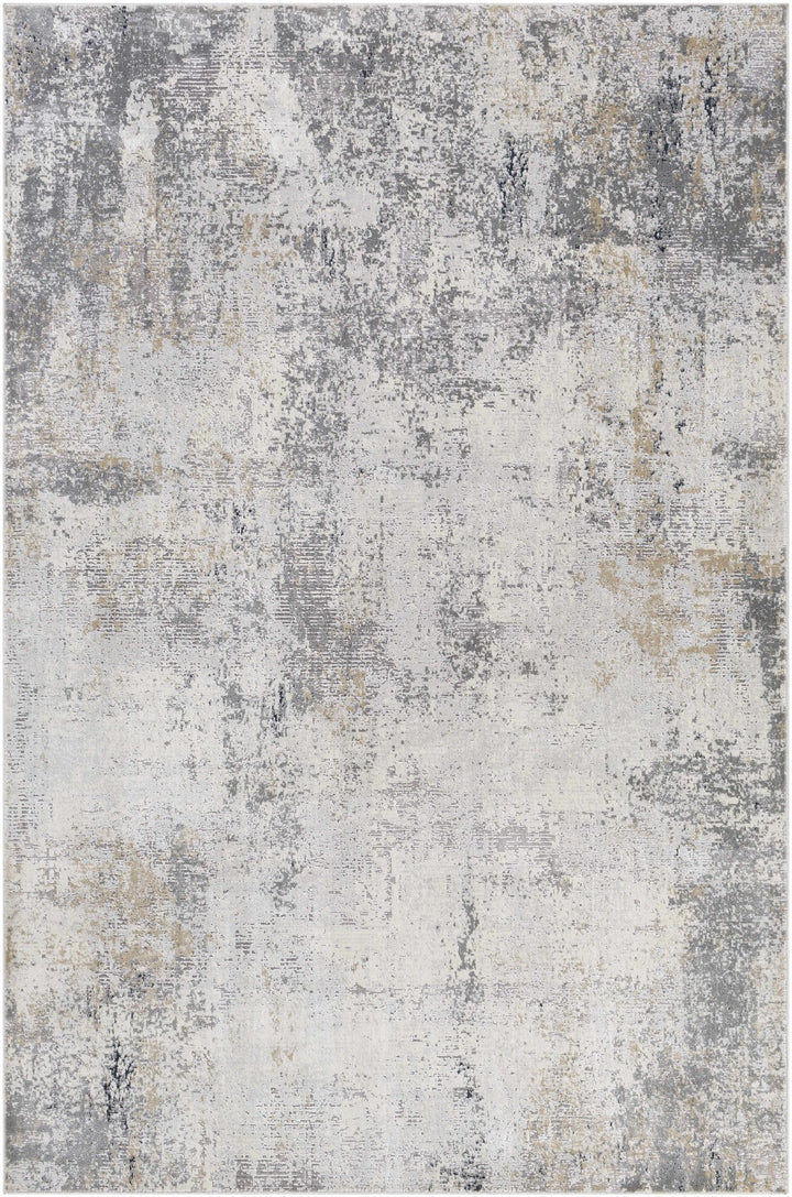 Modern Abstract Design Gray Machine Woven Rug - The Rug Decor