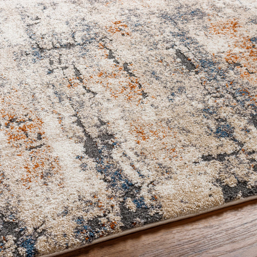 Modern Abstract Design Ivory Machine Woven Rug - The Rug Decor