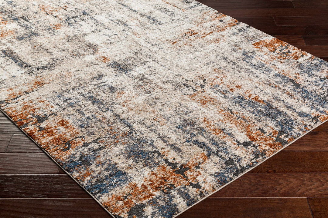 Modern Abstract Design Ivory Machine Woven Rug - The Rug Decor