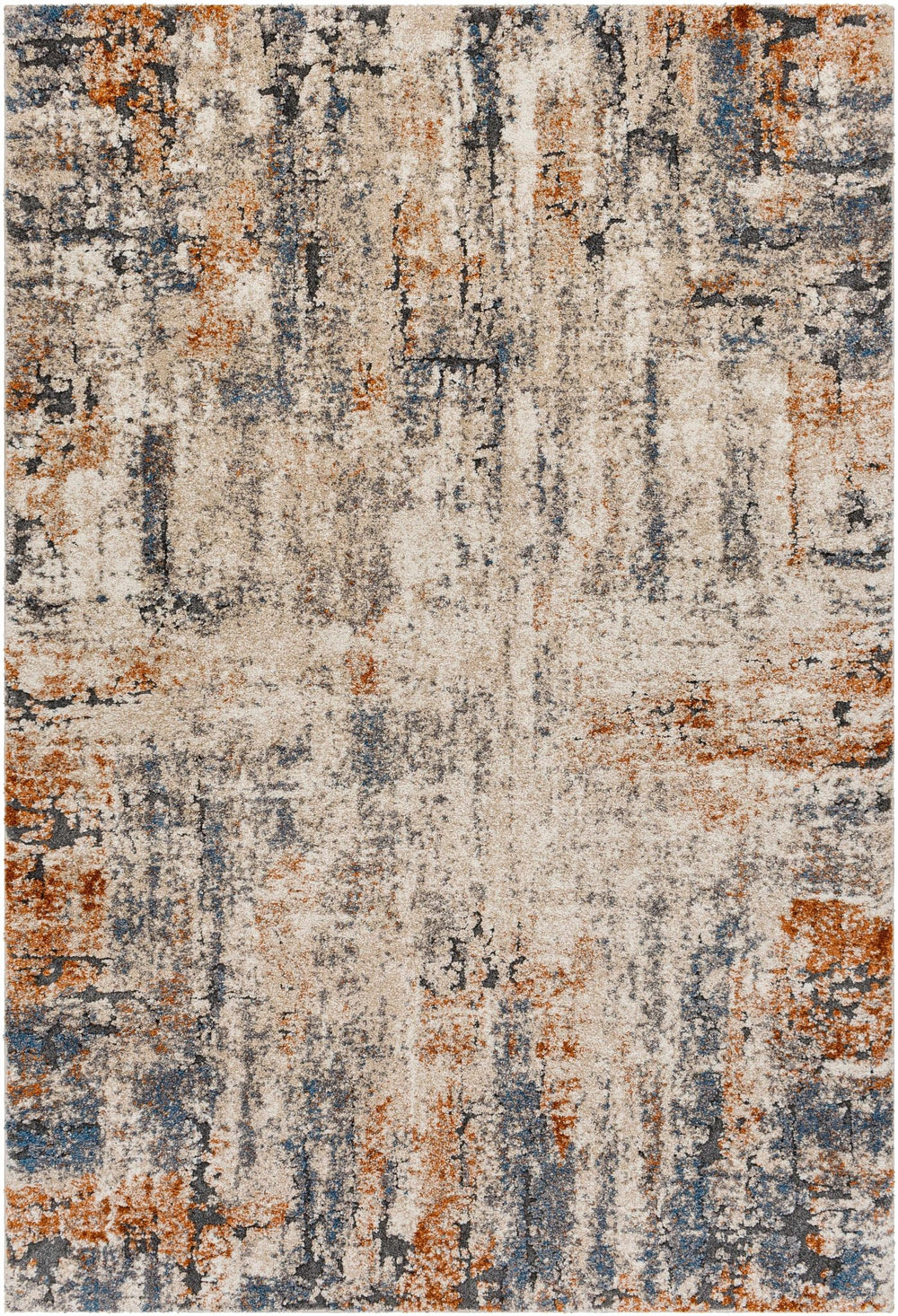 Modern Abstract Design Ivory Machine Woven Rug - The Rug Decor