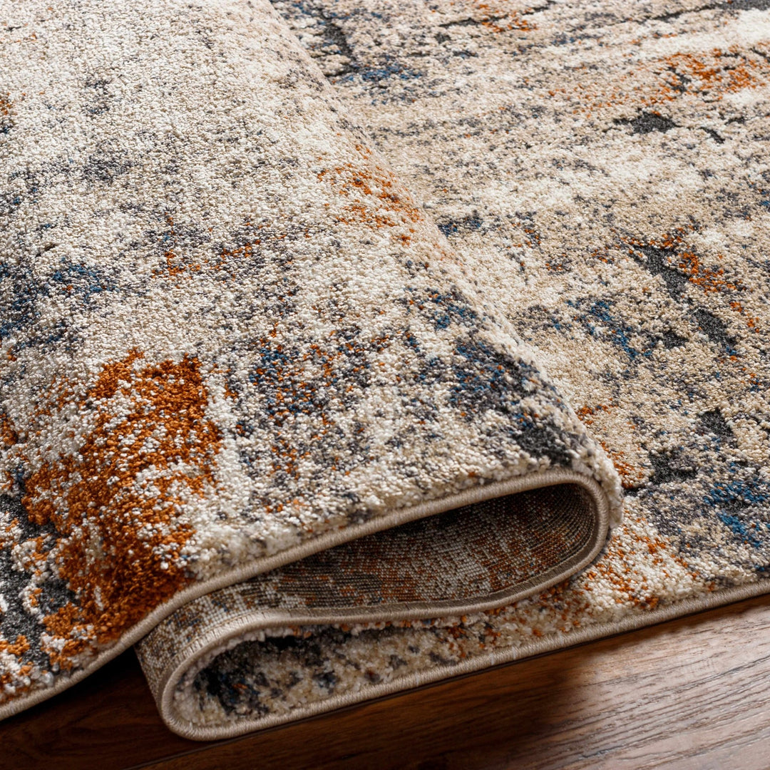 Machine Woven Rugs Modern Abstract Design Ivory Machine Woven Rug