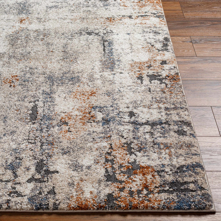 Senter Ivory Machine Rug Modern Abstract Design Ivory Machine Woven Rug