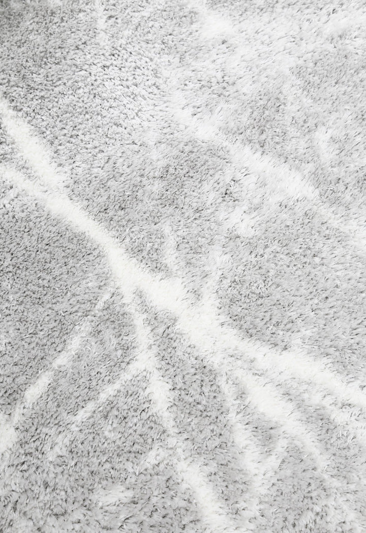 Modern Abstract Design Silver 5x7 Viscose Rug - The Rug Decor