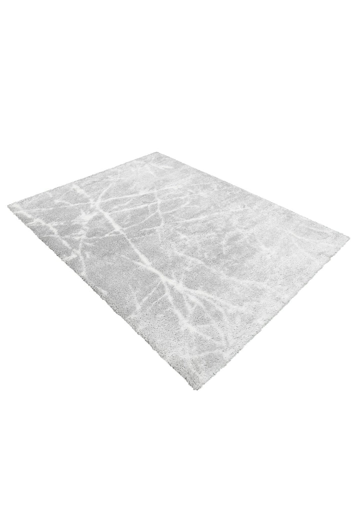 Modern Abstract Design Silver 5x7 Viscose Rug - The Rug Decor