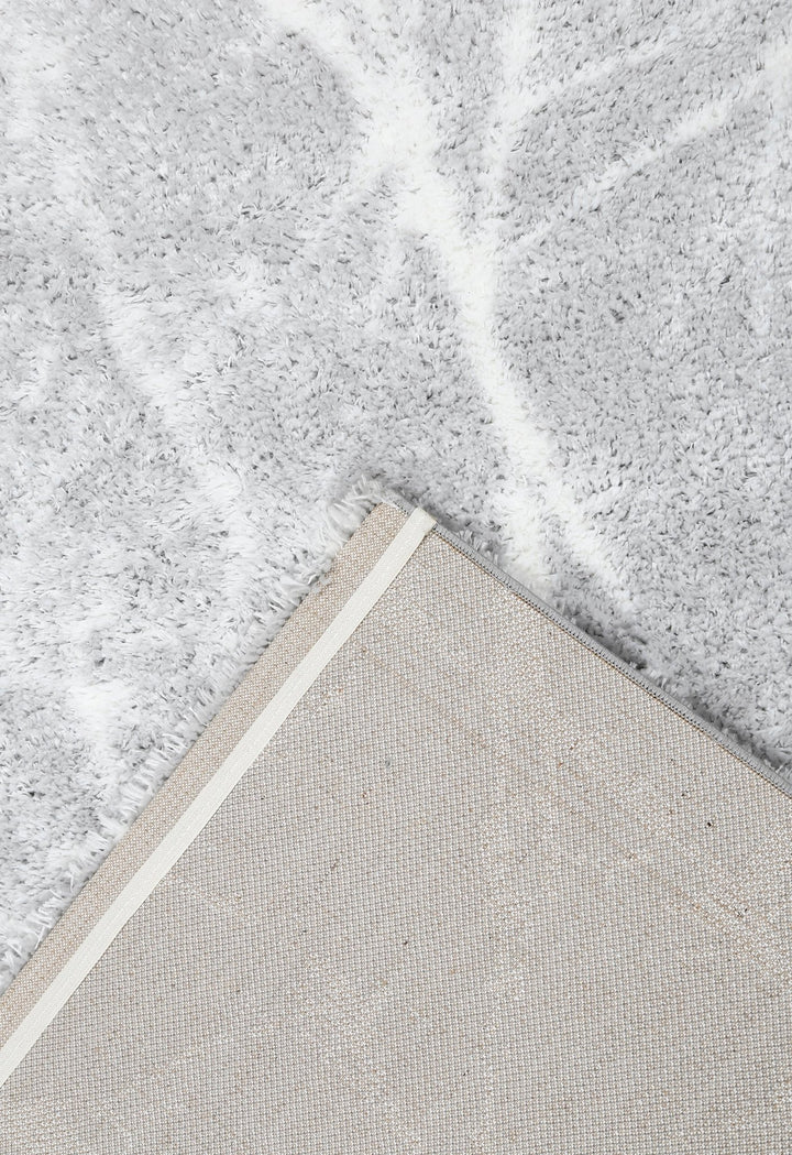 Modern Abstract Design Silver 5x7 Viscose Rug - The Rug Decor