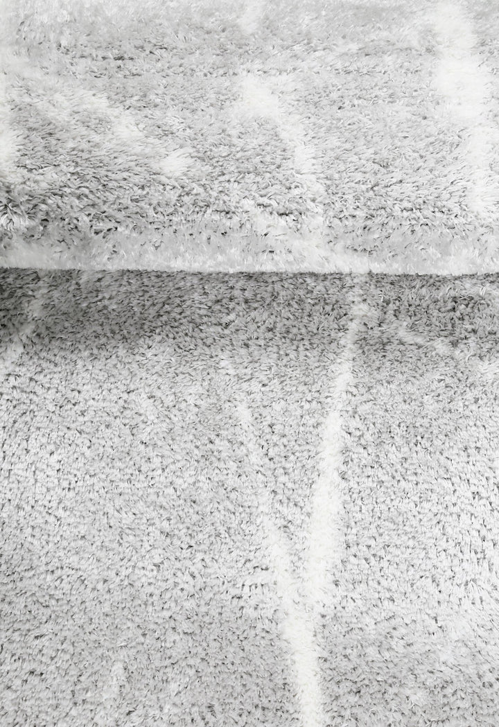 Modern Abstract Design Silver 5x7 Viscose Rug - The Rug Decor