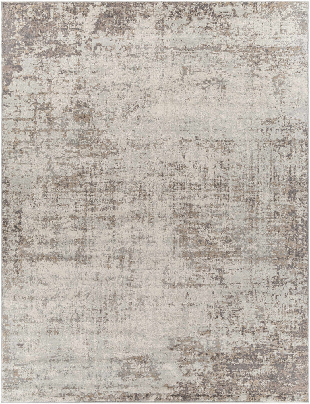 Modern Abstract Gray, Ivory and Peach Multi size Area Rug - The Rug Decor