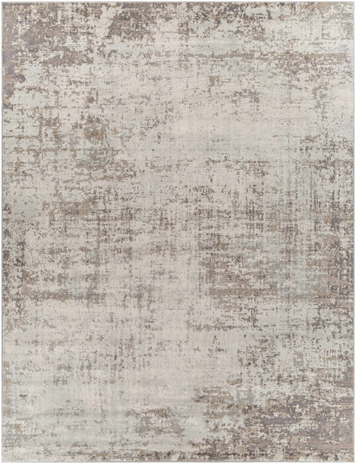 Modern Abstract Gray, Ivory and Peach Multi size Area Rug - The Rug Decor