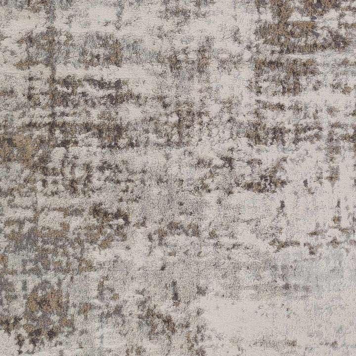 Modern Abstract Gray, Ivory and Peach Multi size Area Rug - The Rug Decor
