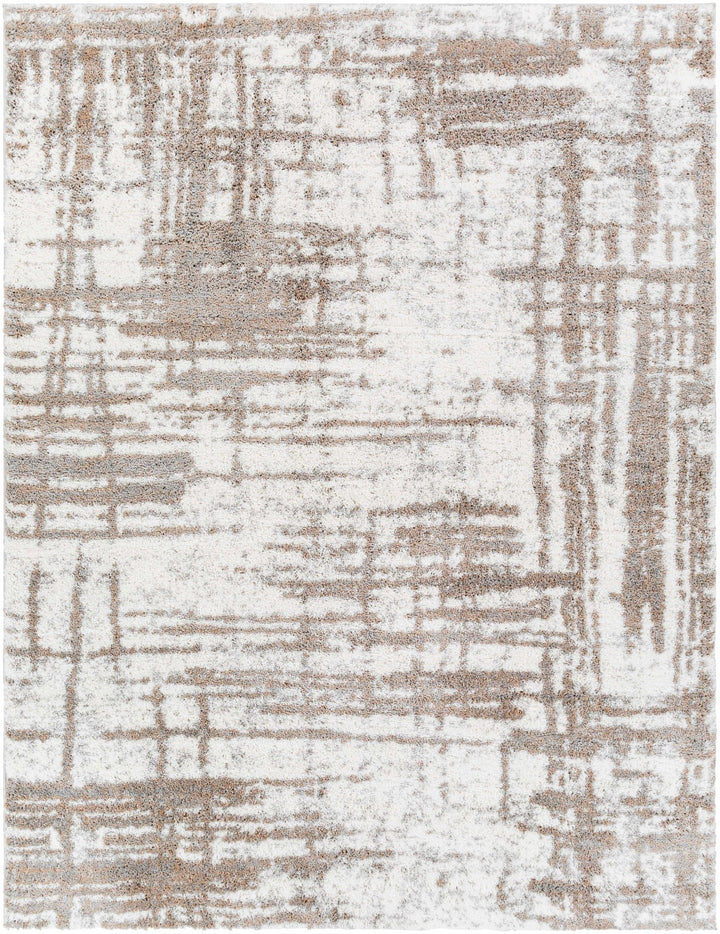Modern Abstract Ivory and Camel Contemporary area rug - The Rug Decor