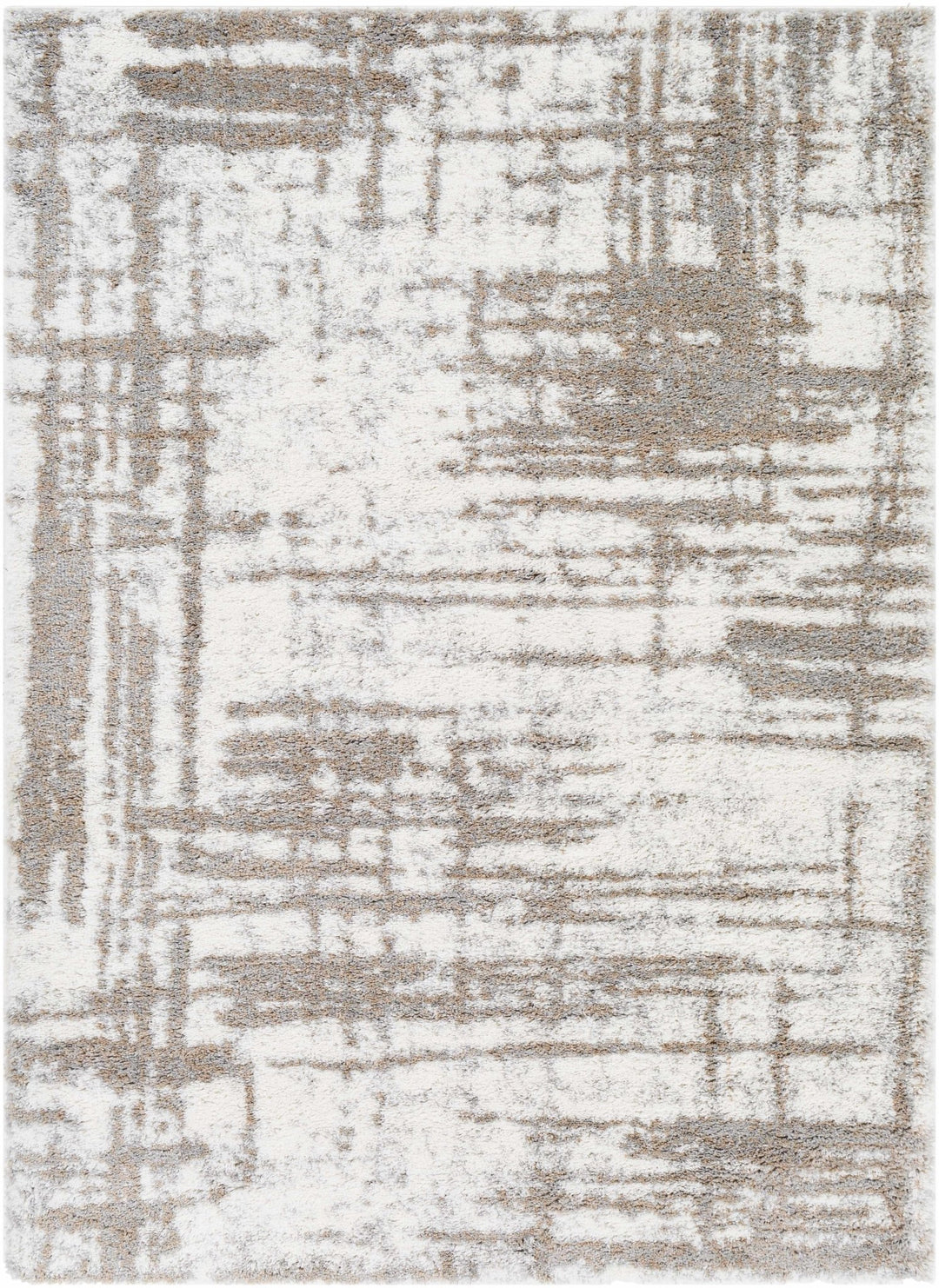 Modern Abstract Ivory and Camel Contemporary area rug - The Rug Decor