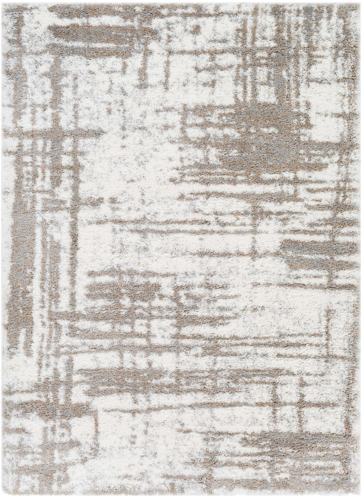 Modern Abstract Ivory and Camel Contemporary area rug - The Rug Decor