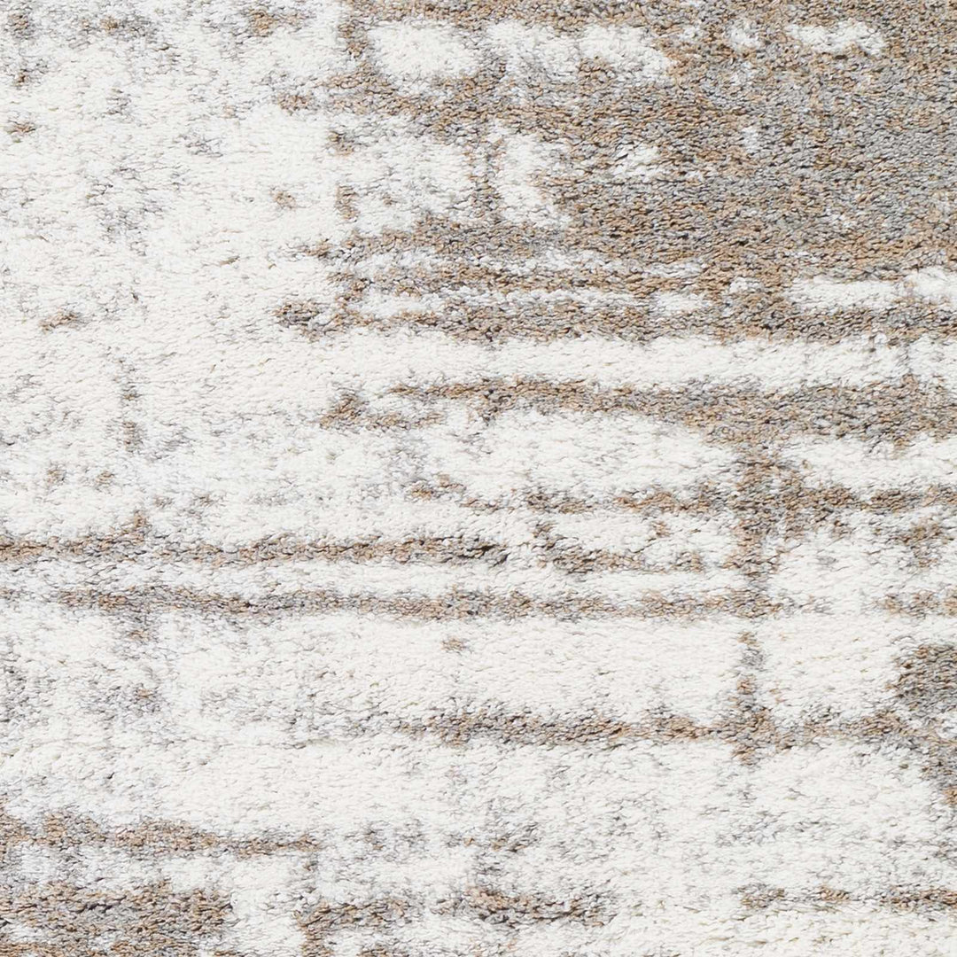 Modern Abstract Ivory and Camel Contemporary area rug - The Rug Decor