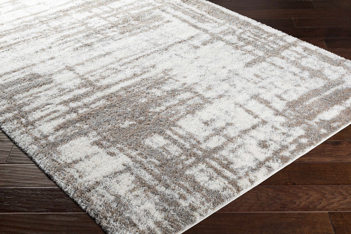 Modern Abstract Ivory and Camel Contemporary area rug - The Rug Decor