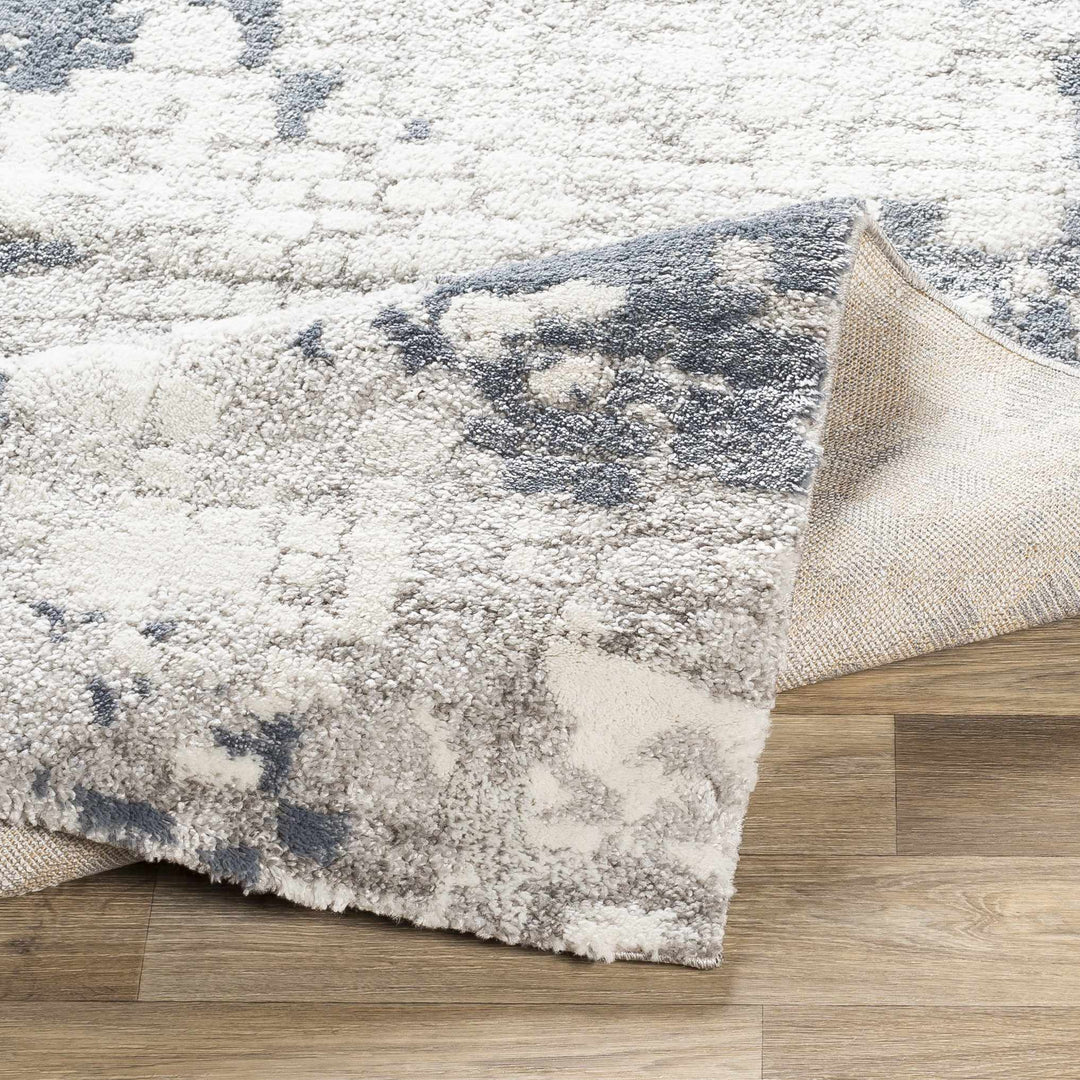Modern Abstract Ivory and Charcoal Brick Design Multi Size Area Rug - The Rug Decor