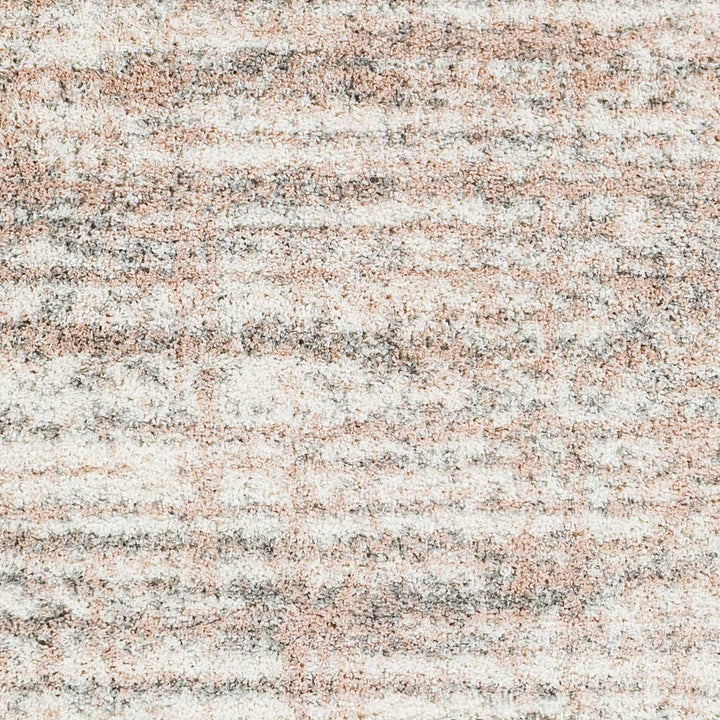 Modern Abstract Ivory, Peach and Gray Contemporary Plush pile area rug - The Rug Decor