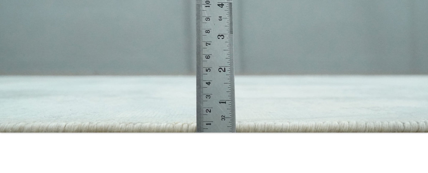 Modern Abstract Light Blue, Beige and Gray Hand loom 5x8 wool and Viscose Area Rug - The Rug Decor