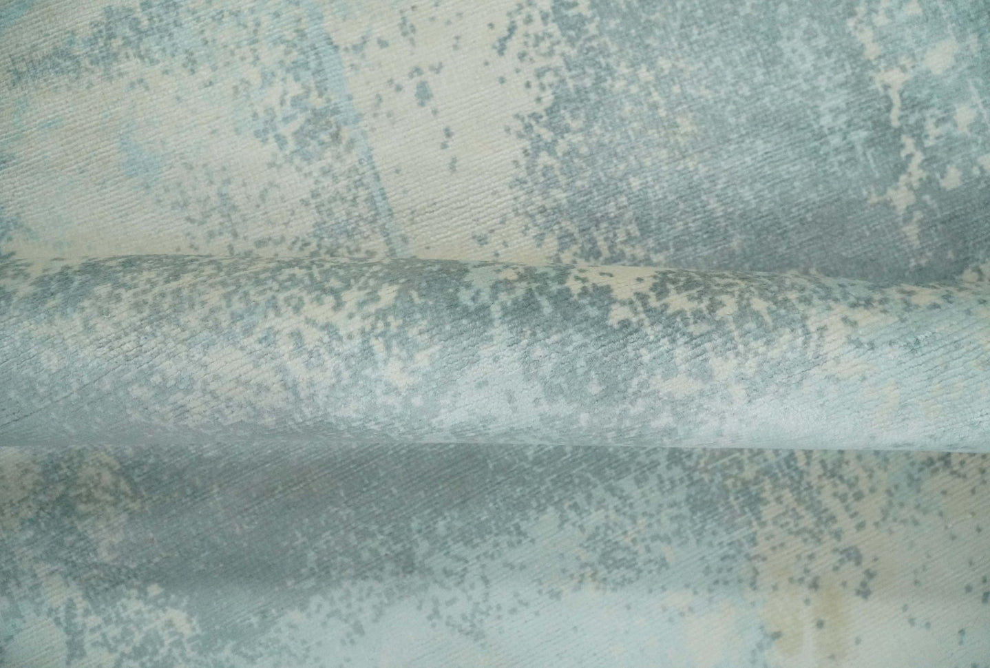 Modern Abstract Light Blue, Beige and Gray Hand loom 5x8 wool and Viscose Area Rug - The Rug Decor