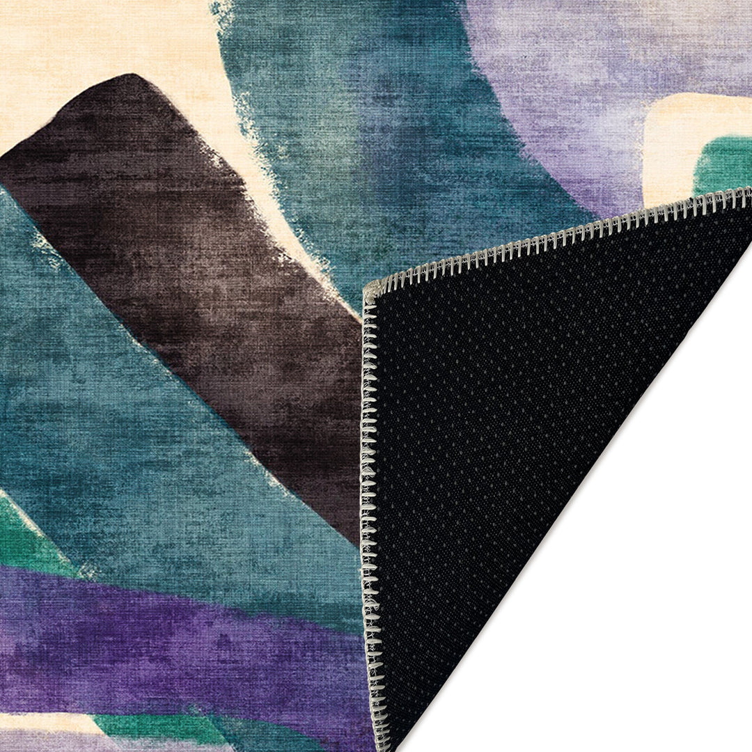 Modern Abstract Multicolor Machine Washable Cotton Area Rug - The Rug Decor