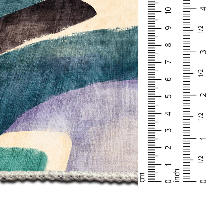 Modern Abstract Multicolor Machine Washable Cotton Area Rug - The Rug Decor