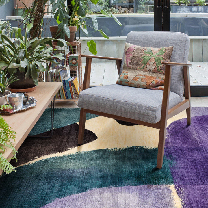 Modern Abstract Multicolor Machine Washable Cotton Area Rug - The Rug Decor