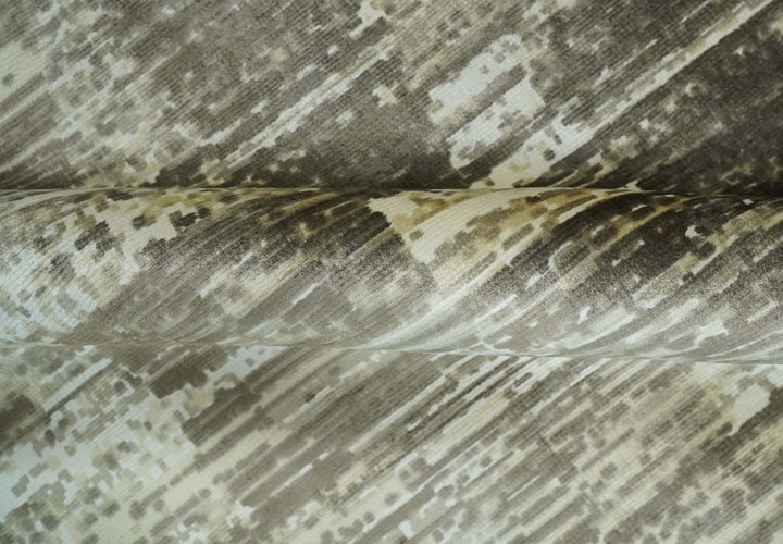 Modern Abstract Shades of olive and Silver 5x8 Viscose Area Rug - The Rug Decor