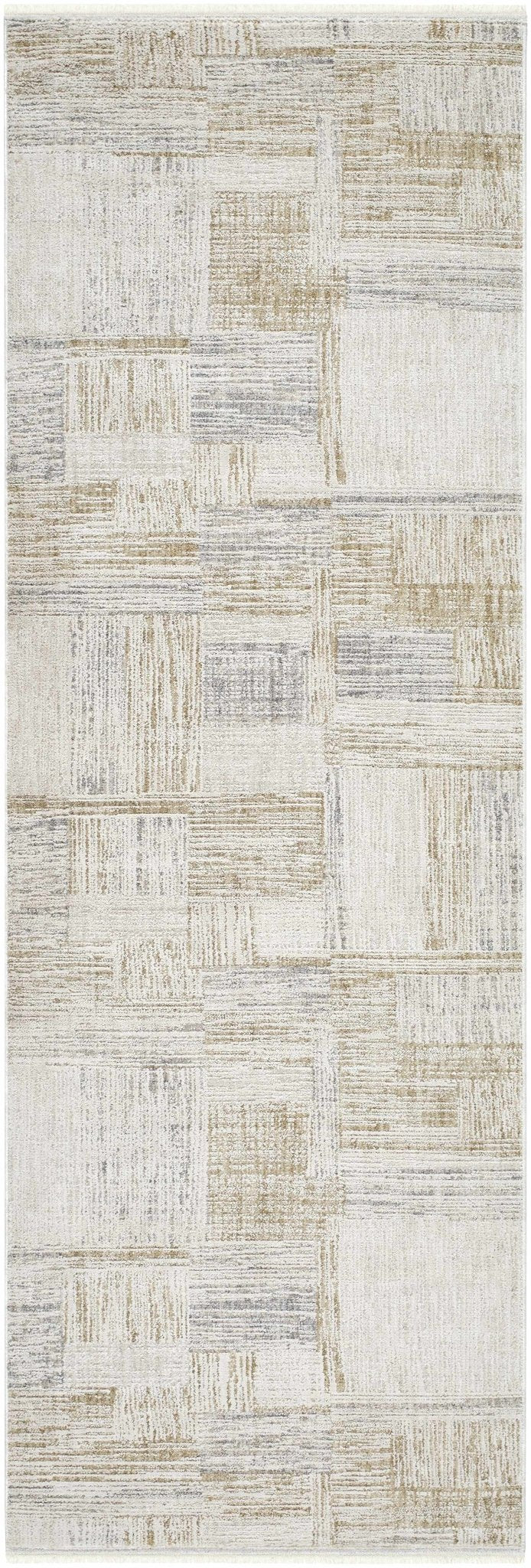 Modern Abstract Style Contemporary Silver and Beige Rug - The Rug Decor
