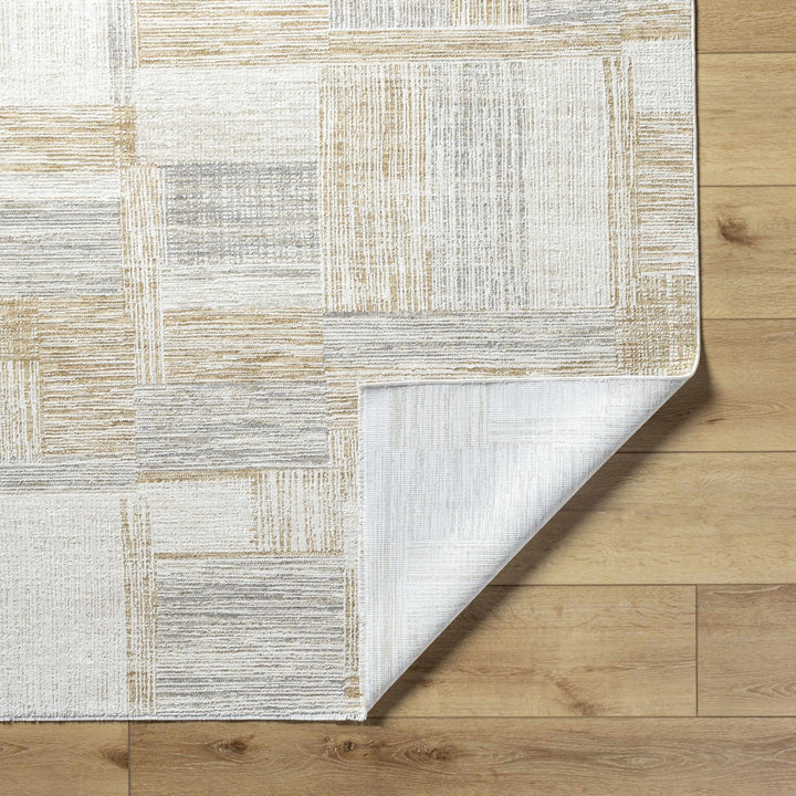 Modern Abstract Style Contemporary Silver and Beige Rug - The Rug Decor