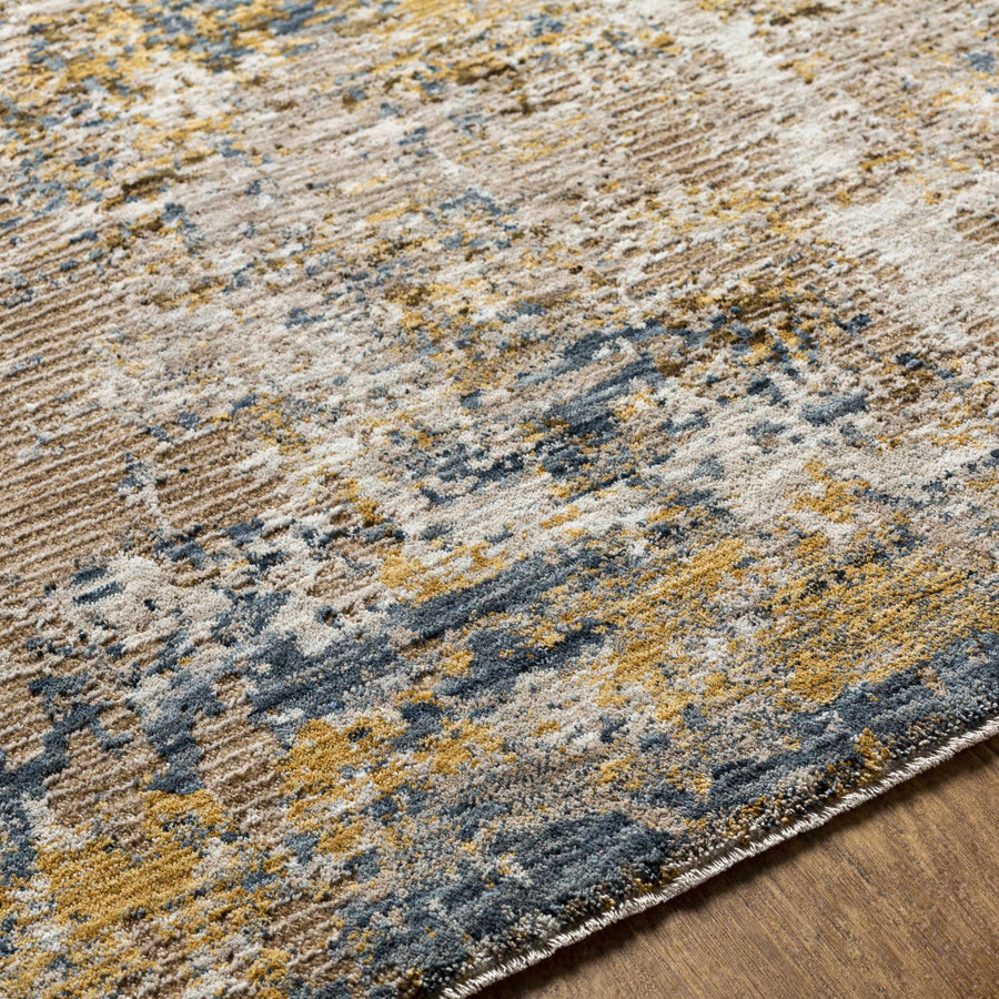 Modern Abstract Tan And Brown Machine Woven Outdoor Area Rug - The Rug Decor