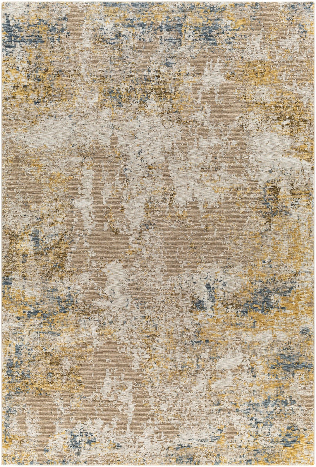 Modern Abstract Tan And Brown Machine Woven Outdoor Area Rug - The Rug Decor