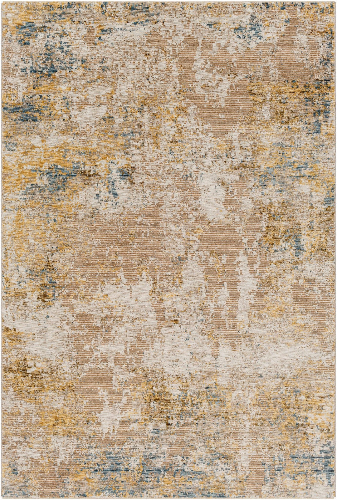 Modern Abstract Tan And Brown Machine Woven Outdoor Area Rug - The Rug Decor