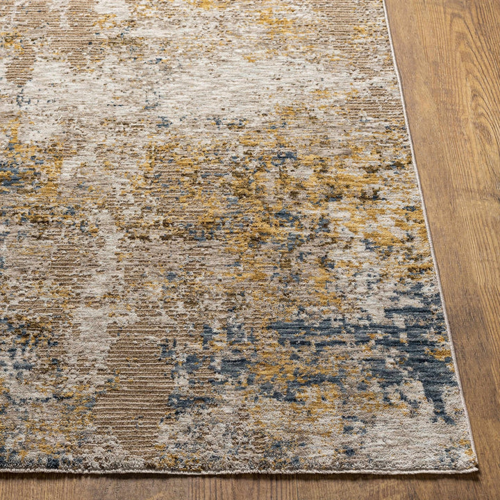 Modern Abstract Tan And Brown Machine Woven Outdoor Area Rug - The Rug Decor