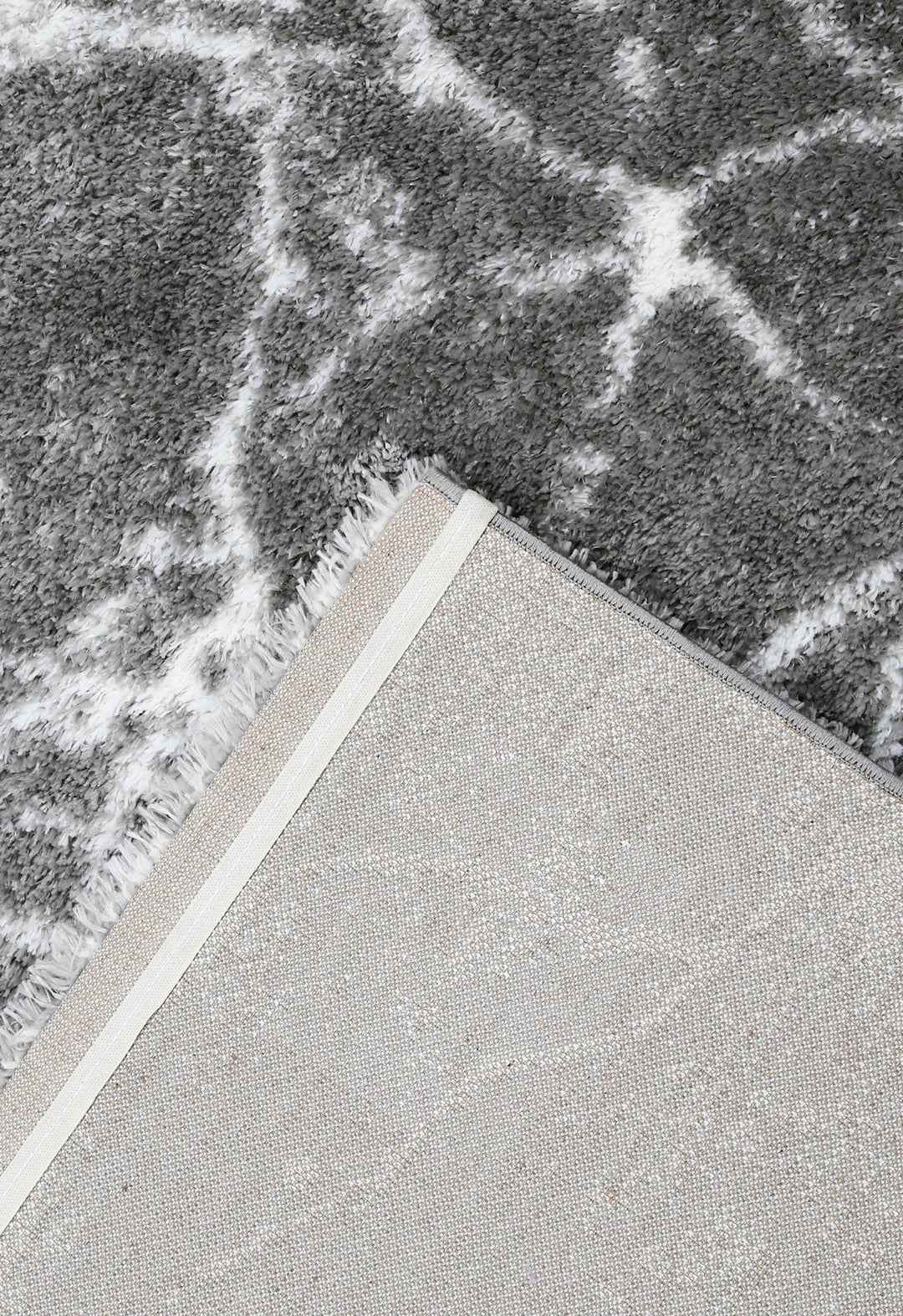Modern Abstract vory And Gray 5x7 Viscose Area Rug - The Rug Decor