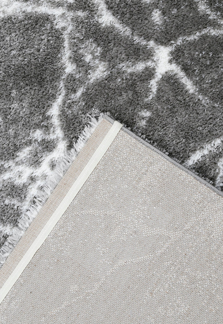 Modern Abstract vory And Gray 5x7 Viscose Area Rug - The Rug Decor