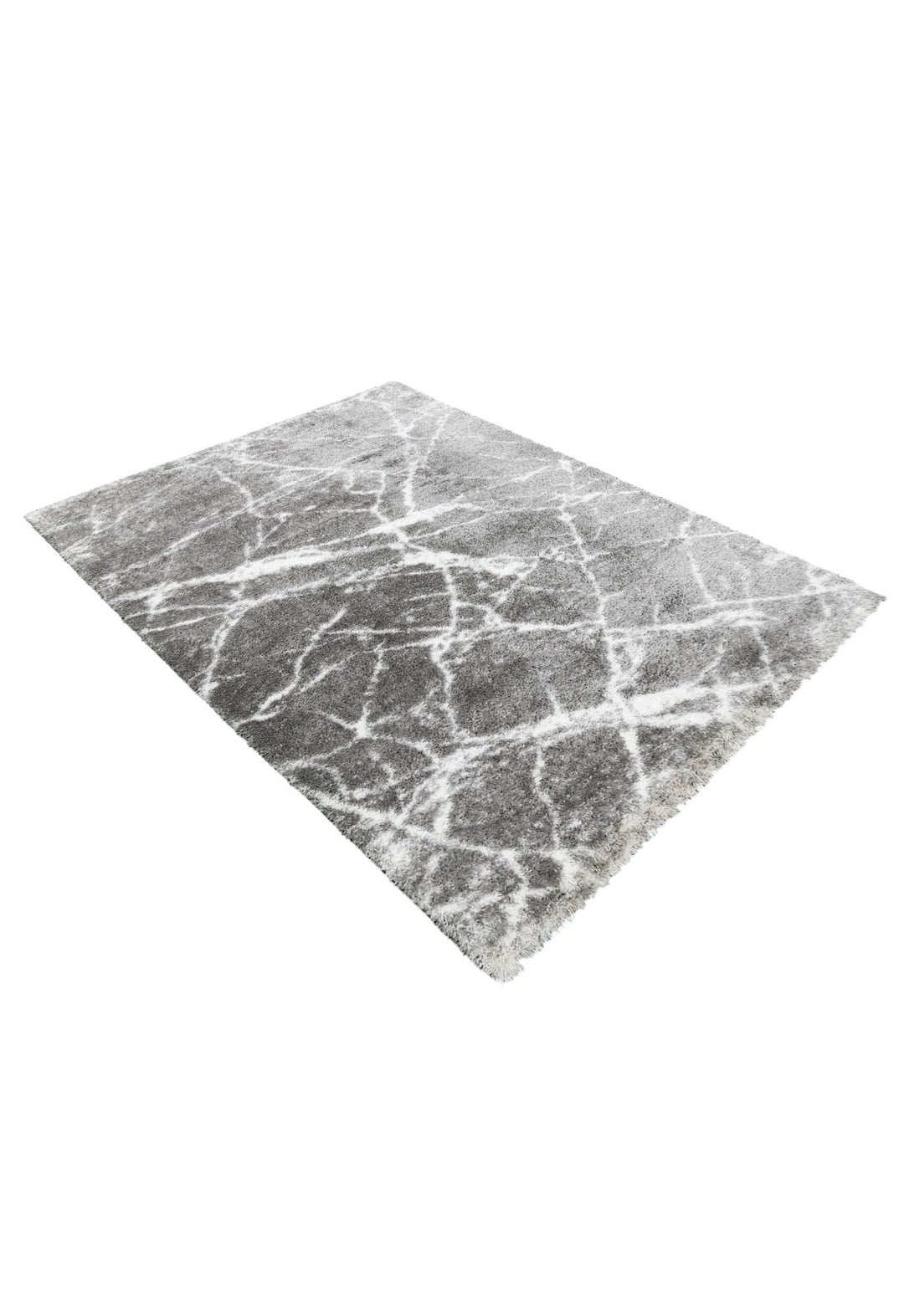 Modern Abstract vory And Gray 5x7 Viscose Area Rug - The Rug Decor