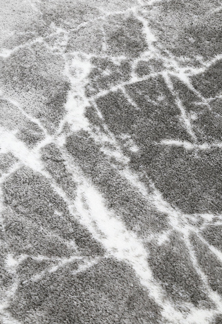 Modern Abstract vory And Gray 5x7 Viscose Area Rug - The Rug Decor