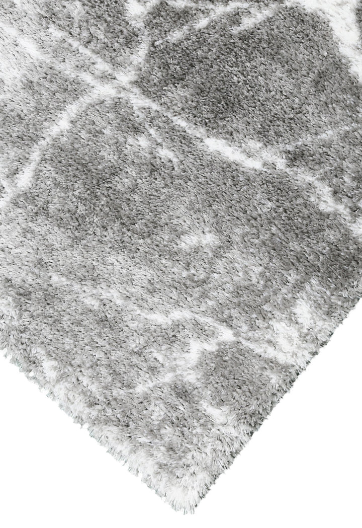 Modern Abstract vory And Gray 5x7 Viscose Area Rug - The Rug Decor