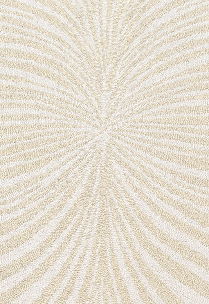 Modern Beige Blossom Hand Tufted 5x5 Wool Rug - The Rug Decor