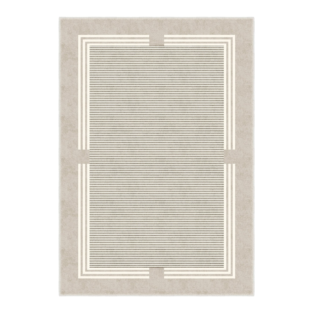 Modern Beige Machine Washable cotton Area Rug - The Rug Decor