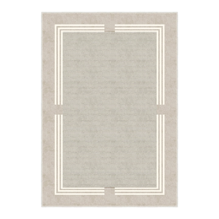 Modern Beige Machine Washable cotton Area Rug - The Rug Decor