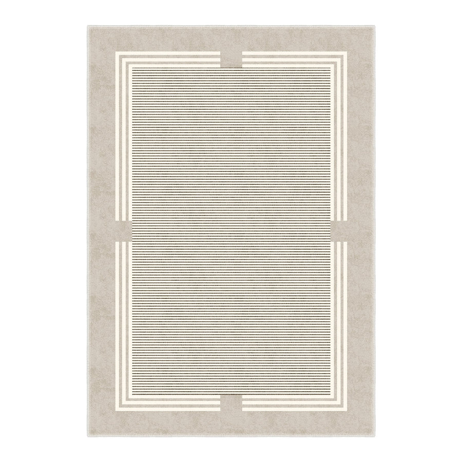 Modern Beige Machine Washable cotton Area Rug - The Rug Decor