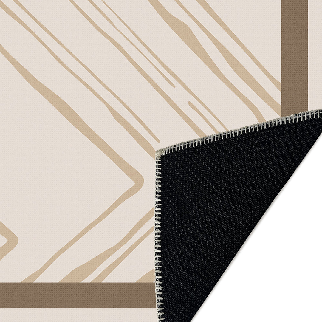 Modern Beige Machine Washable Cotton Area Rug - The Rug Decor