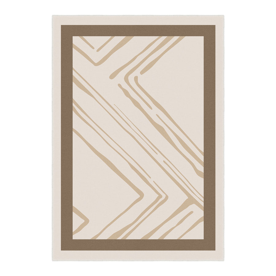 Modern Beige Machine Washable Cotton Area Rug - The Rug Decor