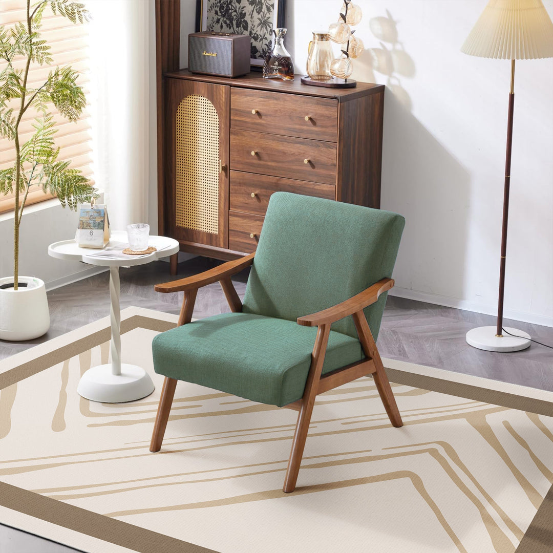 Modern Beige Machine Washable Cotton Area Rug - The Rug Decor