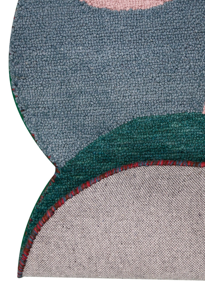 Modern Bubbles Design Multicolor Hand Tufted 5x8 Wool Rug - The Rug Decor