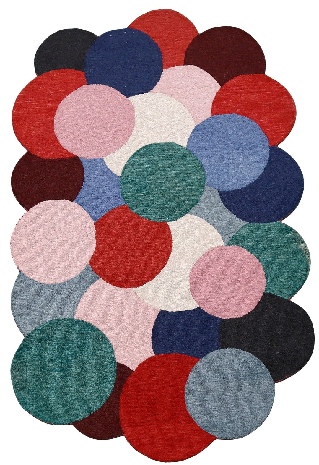 Modern Bubbles Design Multicolor Hand Tufted 5x8 Wool Rug - The Rug Decor