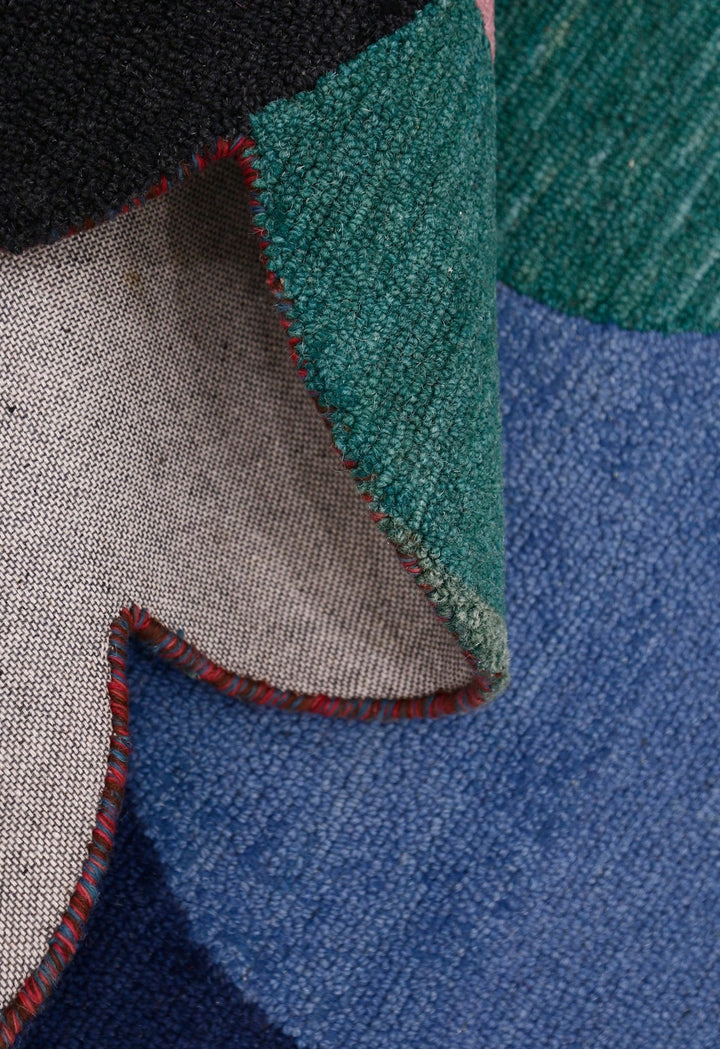 Modern Bubbles Design Multicolor Hand Tufted 5x8 Wool Rug - The Rug Decor